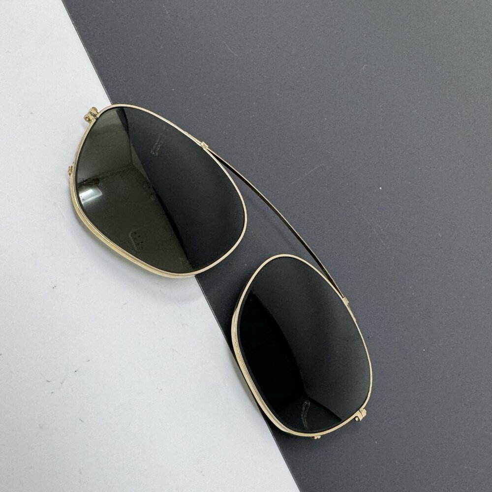 Vintage 1940's American Optical Calobar Clip On Sunglasses